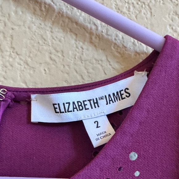 Elizabeth and James Sleeveless Dress – Size 2 – Eggplant Laser Cut - Picture 2 of 10